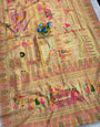 Fancifull Pista Pashmina Silk Saree With Chatoyant Blouse Piece