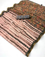 Desuetude Peach Printed Cotton Silk Saree With Conflate Blouse Piece