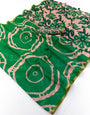 Enchanting Green Printed Cotton Silk Saree With Epiphany Blouse Piece