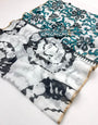 Arresting Off White Printed Cotton Silk Saree With Forbearance Blouse Piece