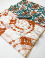 Flaunt Off White Printed Cotton Silk Saree With Resonant Blouse Piece