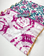 Serendipity Off White Printed Cotton Silk Saree With Skinny Blouse Piece
