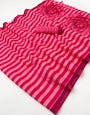 Enticing Dark Pink Printed Cotton Silk Saree With Scintilla Blouse Piece