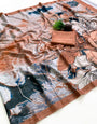 Effulgent Multicolor Digital Printed Satin Silk Saree With Artistic Blouse Piece