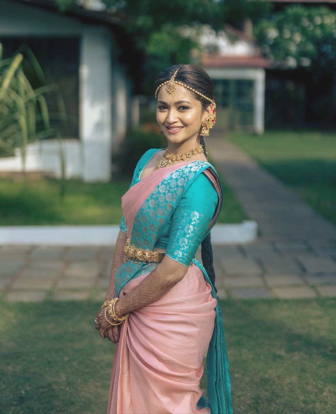 Verdant Peach Soft Banarasi Silk Saree With Breathtaking Blouse Piece