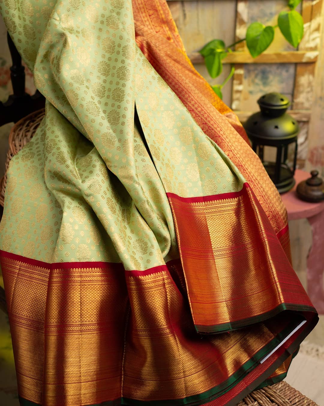 Smart Pista Soft Banarasi Silk Saree With Traditional Blouse Piece