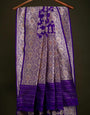 Confounding Purple Soft Banarasi Silk Saree With Demanding Blouse Piece