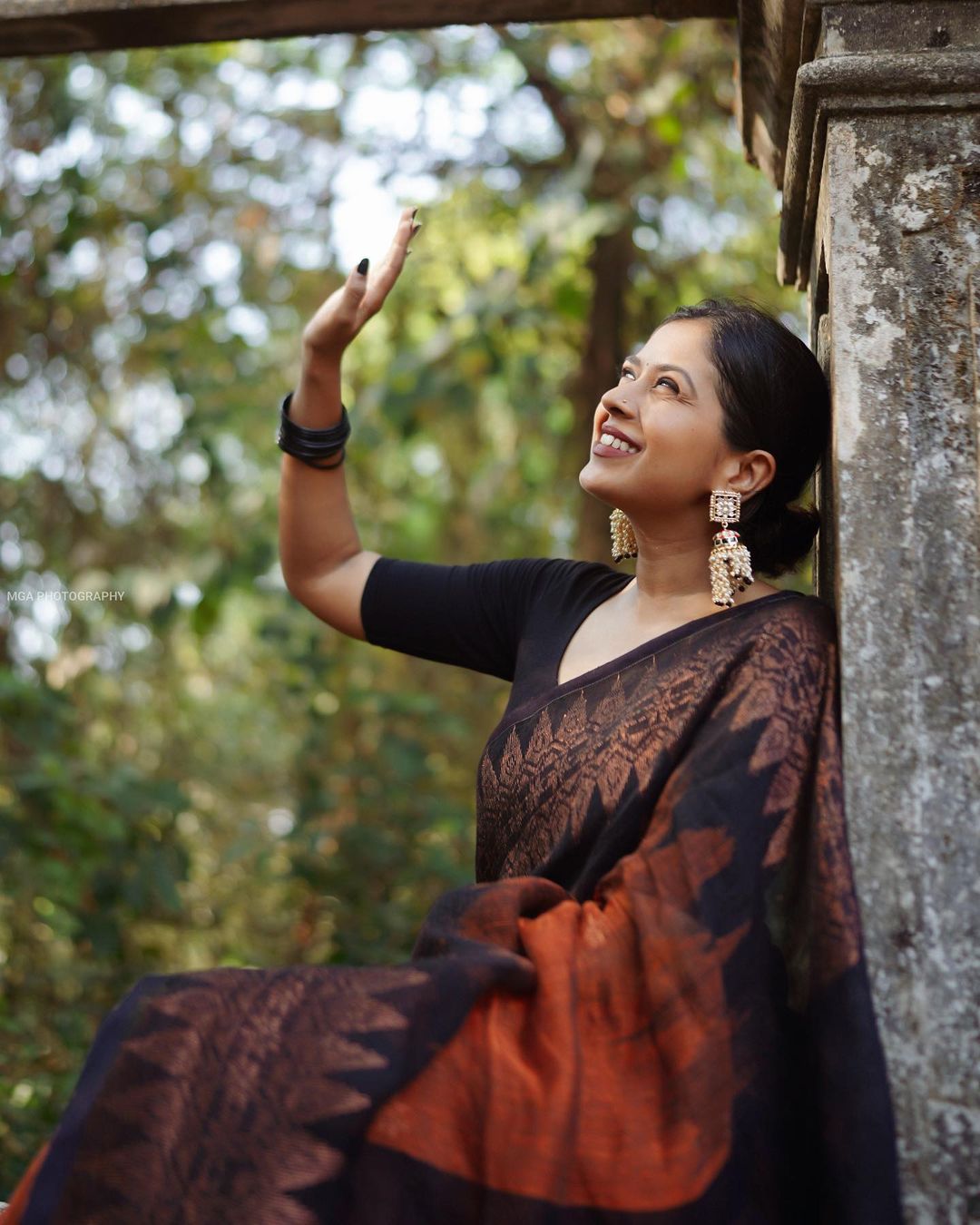 Adorning Orange Soft Silk Saree With Adorning Blouse Piece