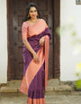 Tempting Purple Soft Silk Saree With Smart Blouse Piece