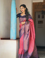 Petrichor Tomato Soft Silk Saree With Angelic Blouse Piece