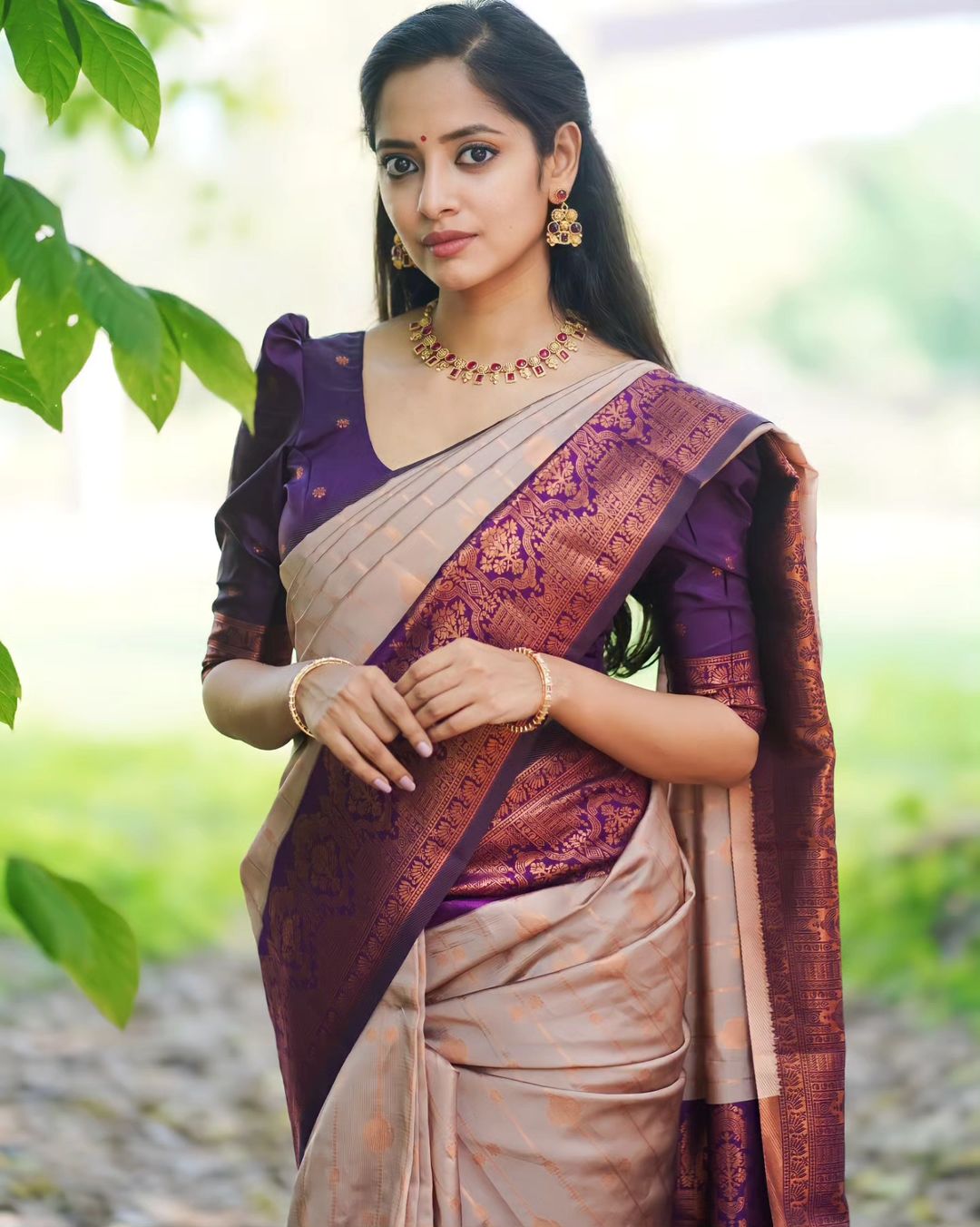 Mellifluous Grey Soft Silk Saree With Energetic Blouse Piece