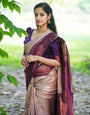 Mellifluous Grey Soft Silk Saree With Energetic Blouse Piece