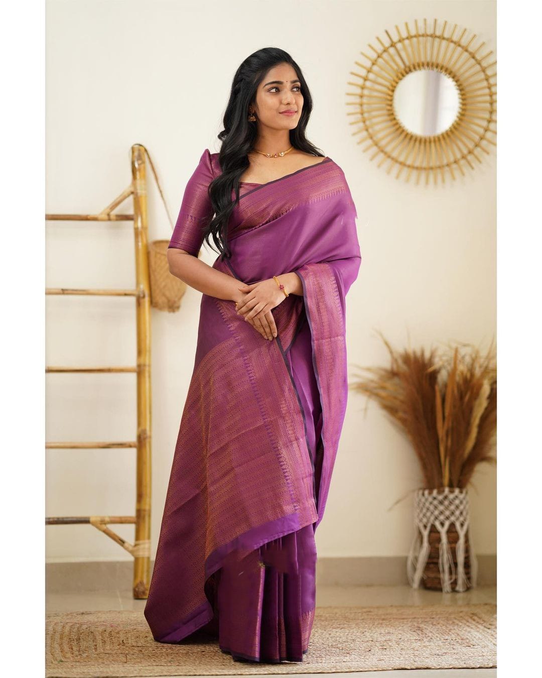 Seraglio Purple Soft Silk Saree With Sonorous Blouse Piece