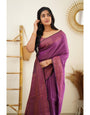 Seraglio Purple Soft Silk Saree With Sonorous Blouse Piece