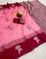 Evanescent Pink Soft Silk Saree With Desuetude Blouse Piece