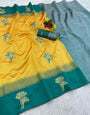 Beguiling Yellow Soft Silk Saree With Desiring Blouse Piece