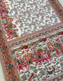 Murmurous Off White Pashmina Silk Saree With Enticing Blouse Piece