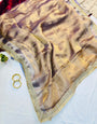 Bewitching Lavender Tissue Silk Saree With Enigmatic Blouse Piece
