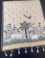 Stylish Beige Pure Munga Cotton Silk Saree With Gratifying Blouse Piece