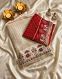 Verdant Beige Banarasi Viscose Silk Saree With Enticing Blouse Piece