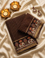 Dulcet Brown Banarasi Viscose Silk Saree With Artistic Blouse Piece