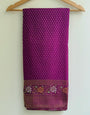 Imaginative Purple Soft Banarasi Silk Saree With Flaunt Blouse Piece