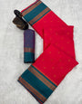 Amazing Magenta Soft Banarasi Silk Saree With Captivating Blouse Piece